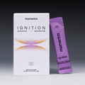 momentm Ignition supplement packaging on a gradient background